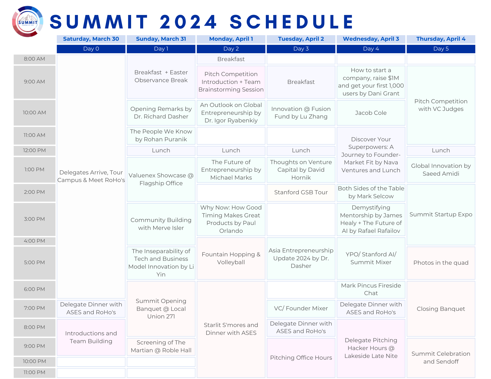 Summit Calendar